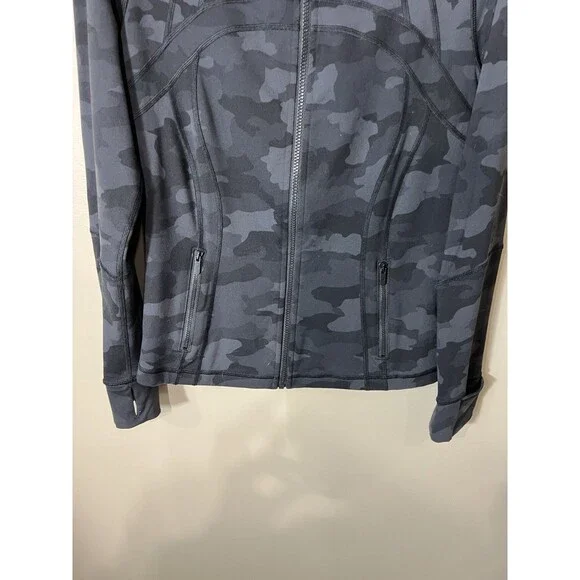 Lululemon Define Jacket Heritage 365 Camo Deep Coal Women Size 10 Full Zip - Picture 5 of 12